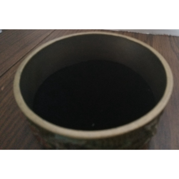 Green Hummingbird Mirrored Jewelry Box With Pink Flowers - Picture 6 of 7